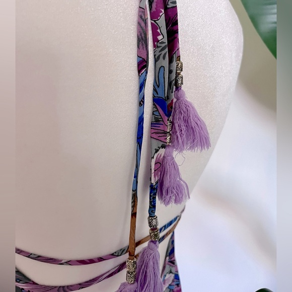 Silk Halter Boho Beach Dress - Picture 4 of 4